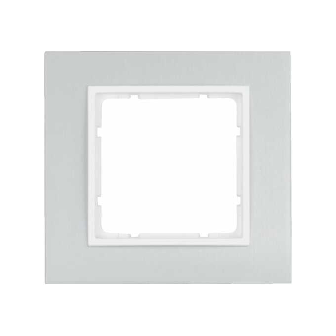Ramka pojedyncza Aluminium/Biały mat Berker B.7 - 10116914