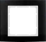 Ramka pojedyncza Czarne Aluminium/Biały mat Berker B.3 - 10113025