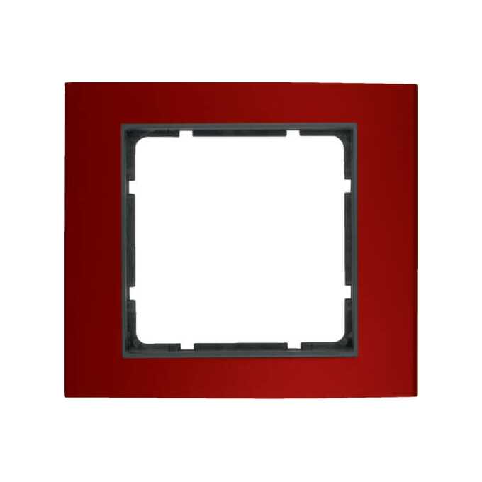 Ramka pojedyncza Czerwone Aluminium/Antracyt mat Berker B.3 - 10113012