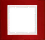 Ramka pojedyncza Czerwone Aluminium/Biały mat Berker B.3 - 10113022