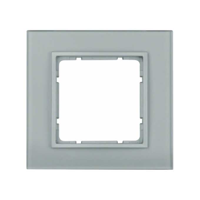 Ramka pojedyncza Szkło aluminium/Aluminium mat  Berker B.7 - 10116414