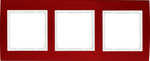 Ramka potrójna Czerwone Aluminium/Biały mat Berker B.3 - 10133022