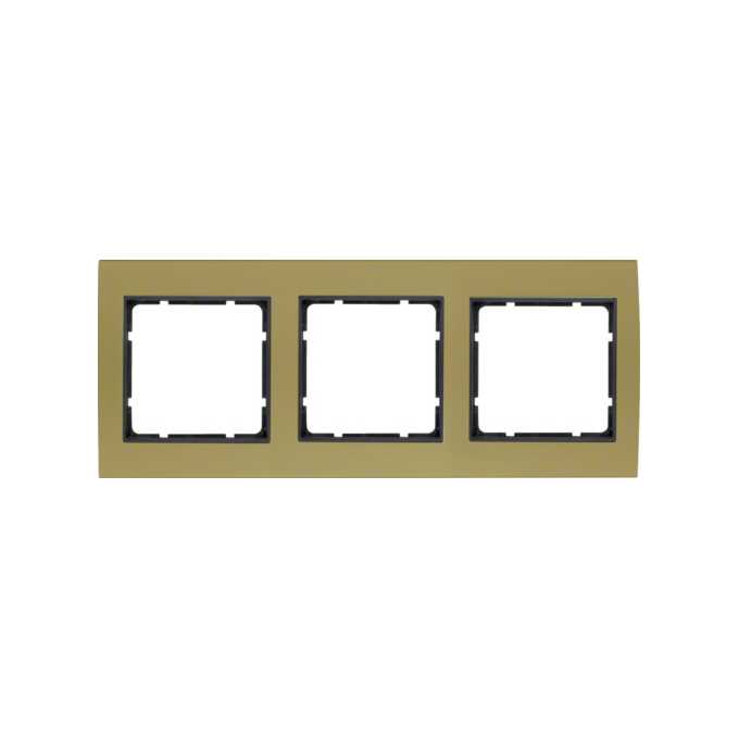 Ramka potrójna Złote Aluminium/Antracyt mat Berker B.3 - 10133016