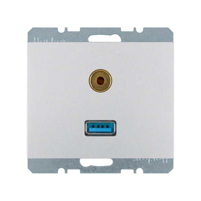 Gniazdo USB / 3.5 mm Audio Aluminium, lakierowany Berker K.5 - 3315397003