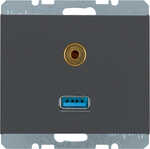 Gniazdo USB / 3,5 mm Audio Antracyt Berker K.1 - 3315397006