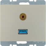 Gniazdo USB / 3,5 mm Audio Stal szlachetna nierdzewna, lakierowany Berker K.5 - 3315397004