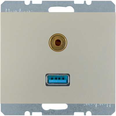 Gniazdo USB / 3,5 mm Audio Stal szlachetna nierdzewna, lakierowany Berker K.5 - 3315397004