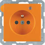 Gniazdo z uziemieniem i diodą LED Pomarańcz aksamit Berker Q.1/Q.3/Q.7 - 6765096014