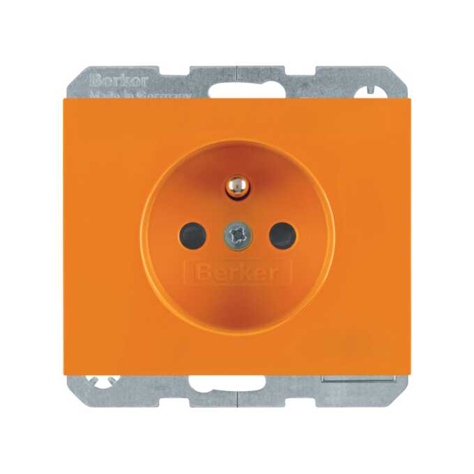 Gniazdo z uziemieniem i diodą LED Pomarańczowy Berker K.1 - 6765097014