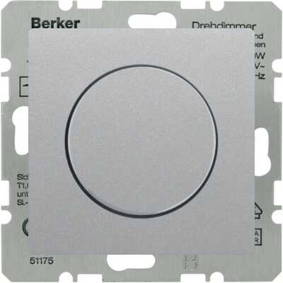 Ściemniacz LED przyciskowo-obrotowy Alu aksamit Berker Q.1/Q.3/Q.7