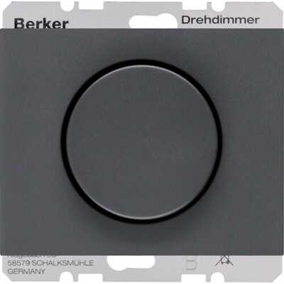 Ściemniacz LED przyciskowo-obrotowy Antracyt mat Berker K.1