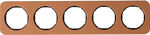 Ramka pięciokrotna Skóra brązowa/Czarny Berker R.1 - 10152364