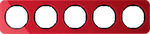 Ramka pięciokrotna akryl Czerwony przeźroczysty/Czarny Berker R.1 - 10152344