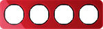 Ramka poczwórna akryl Czerwony przeźroczysty/Czarny Berker R.1 - 10142344