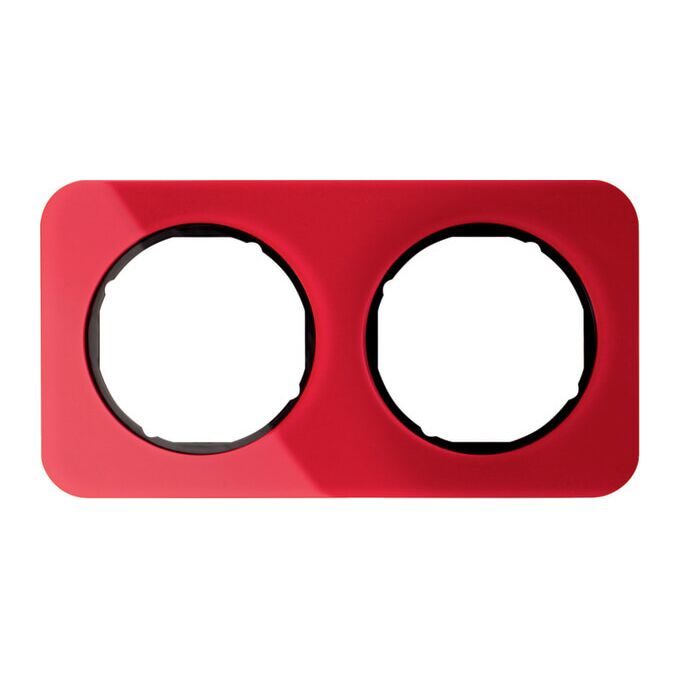 Ramka podwójna akryl Czerwony przeźroczysty/Czarny Berker R.1 - 10122344