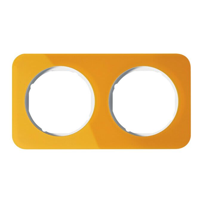 Ramka podwójna akryl Pomarańczowy przeźroczysty/Biały Berker R.1 - 10122339