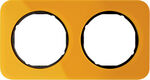 Ramka podwójna akryl Pomarańczowy przeźroczysty/Czarny Berker R.1 - 10122334