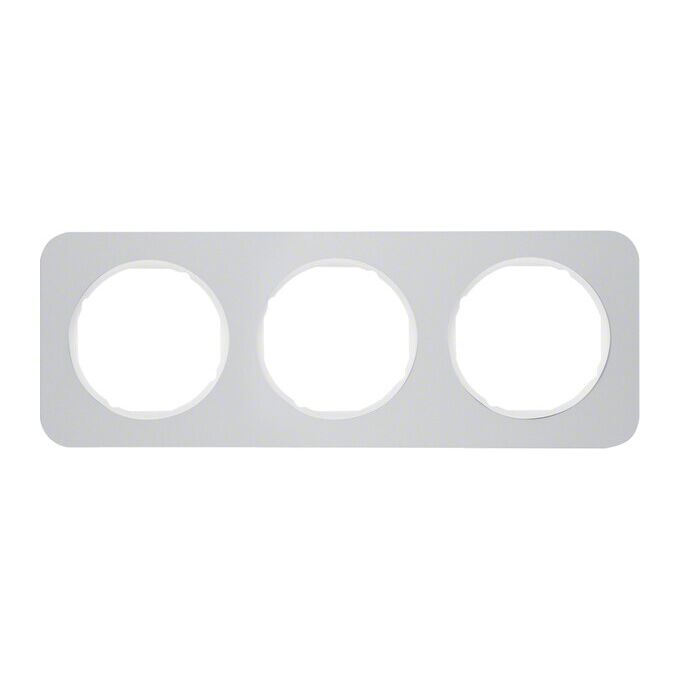 Ramka potrójna Aluminium/Biały Berker R.1 - 10132174