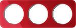 Ramka potrójna akryl Czerwony przeźroczysty/Biały Berker R.1 - 10132349
