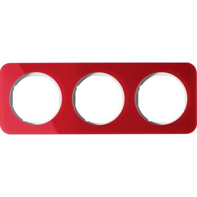 Ramka potrójna akryl Czerwony przeźroczysty/Biały Berker R.1 - 10132349
