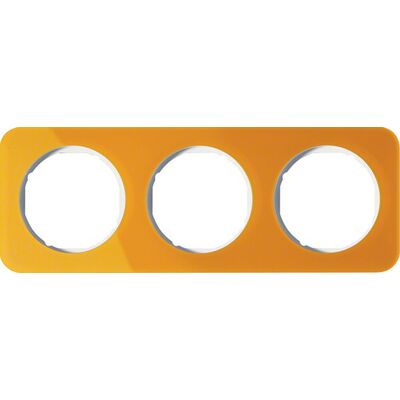 Ramka potrójna akryl Pomarańczowy przeźroczysty/Biały Berker R.1 - 10132339