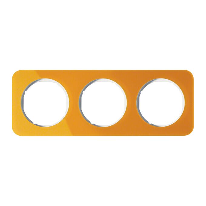 Ramka potrójna akryl Pomarańczowy przeźroczysty/Biały Berker R.1 - 10132339