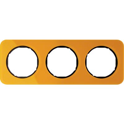 Ramka potrójna akryl Pomarańczowy przeźroczysty/Czarny Berker R.1 - 10132334