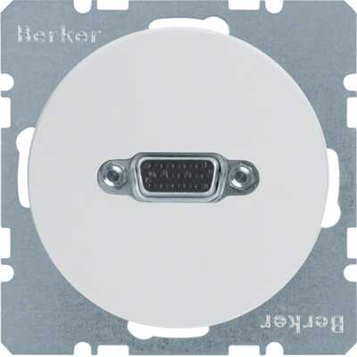 Gniazdo VGA (zaciski śrubowe) Biały połysk Berker R.1/R.3/R.8 - 3315412089