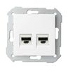 Gniazdo komputerowe podwójne RJ45, kat.5e Biały Simon 82