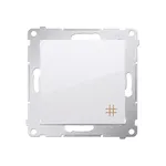 Biały łącznik krzyżowy 16AX Simon 54 z metalowym stelażem, idealny do instalacji elektrycznych.