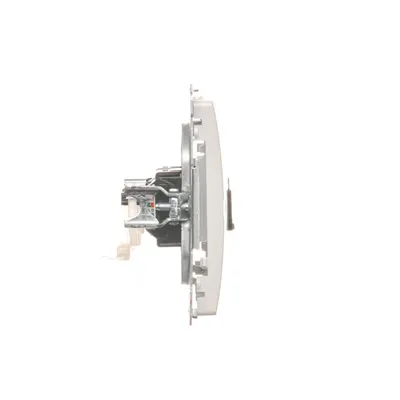 Gniazdo komputerowe podwójne RJ45 kat.6 białe Simon Basic BM62.01/11 - widok z boku na mechanizm