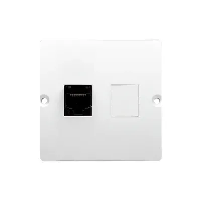 Gniazdo komputerowe pojedyncze RJ45, kat. 5e, białe Simon Basic BMF51.02/11