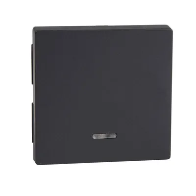 Klawisz pojedynczy z oczkiem antracytowy Merten System M Schneider Electric MTN431014 - elegancki, matowy element osprzętu elektroinstalacyjnego.