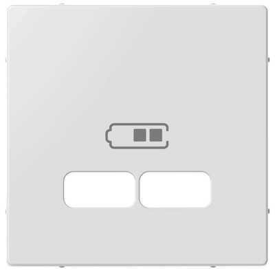 Pokrywa ładowarki podwójnej USB Biały active Merten System M - MTN4367-0325