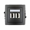 Gniazdo HDMI 2.0 podwójne (z polem opisowym) Grafitowy Karlik DECO - 11DHDMI-4