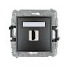 Gniazdo HDMI 2.0 pojedyncze (z polem opisowym) Grafitowy Karlik MINI - 11MHDMI-3