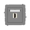 Gniazdo HDMI 2.0 pojedyncze (z polem opisowym) Szary mat Karlik DECO - 27DHDMI-3