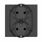 Gniazdo podwójne Schuko 2x(2P+Z) z przesłonami (monoblok) Grafitowy Karlik MINI - 11MGP-2sp