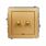 Łącznik jednobiegunowy ze schodowym w stylu amerykańskim (wspólne zasilanie) (bez piktogramu) Złoty Karlik Deco - 29DWPUS-10.11