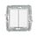 Łącznik jednobiegunowy ze schodowym (wspólne zasilanie) (bez piktogramu) Biały połysk Karlik MINI - MWP-10.11
