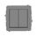 Łącznik jednobiegunowy ze schodowym (wspólne zasilanie) (bez piktogramu) Szary mat Karlik Deco - 27DWP-10.11