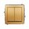 Łącznik jednobiegunowy ze schodowym (wspólne zasilanie) (bez piktogramu) Złoty Karlik Deco - 29DWP-10.11
