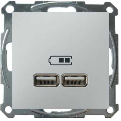 Ładowarka USB Aluminiowy Merten System M