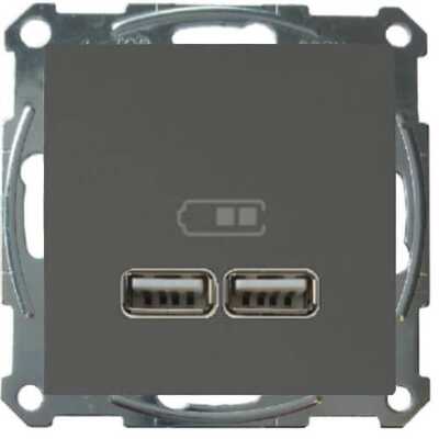 Ładowarka USB Antracytowy Merten System M