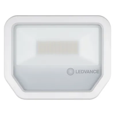 Naświetlacz LED Floodlight 30W 6500K IP65 Biały Ledvance z logo producenta na froncie, widok z przodu.