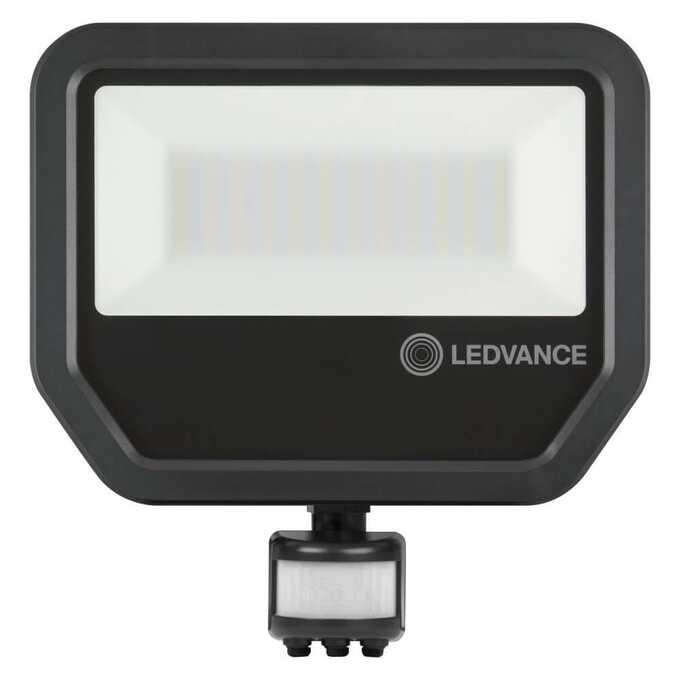 Naświetlacz LED z czujnikiem ruchu Floodlight 50W/4000K b.neutralna 6000lm IP65 Sensor Czarny Ledvance NOWY MODEL - 4058075461031