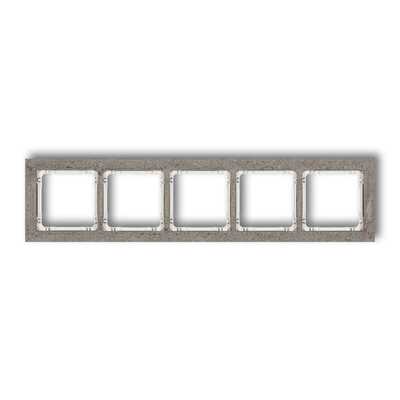 Ramka pięciokrotna Beton Ciemnoszary/spód biały Karlik Deco - 28-0-DRB-5