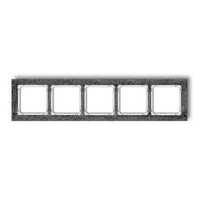 Ramka pięciokrotna Beton antracytowy/spód biały Karlik Deco - 11-0-DRB-5