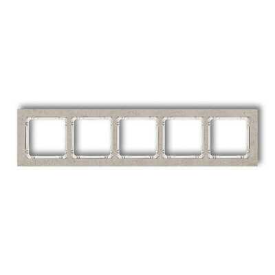 Ramka pięciokrotna Beton jasnoszary/spód biały Karlik Deco - 27-0-DRB-5
