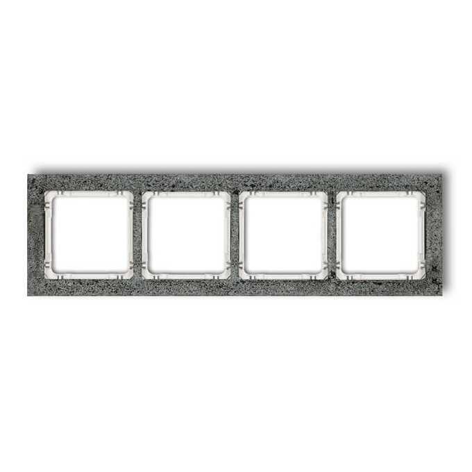 Ramka poczwórna Beton antracytowy/spód biały Karlik Deco - 11-0-DRB-4